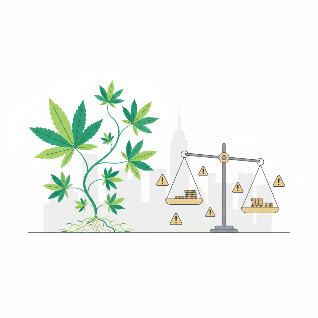 New York cannabis growth and risk visual