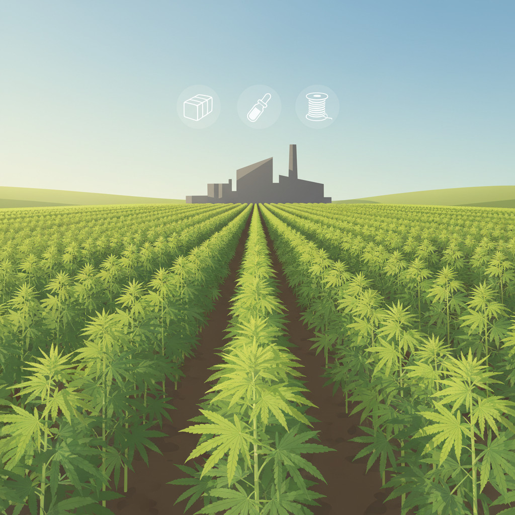 EU hemp field industrial use visual