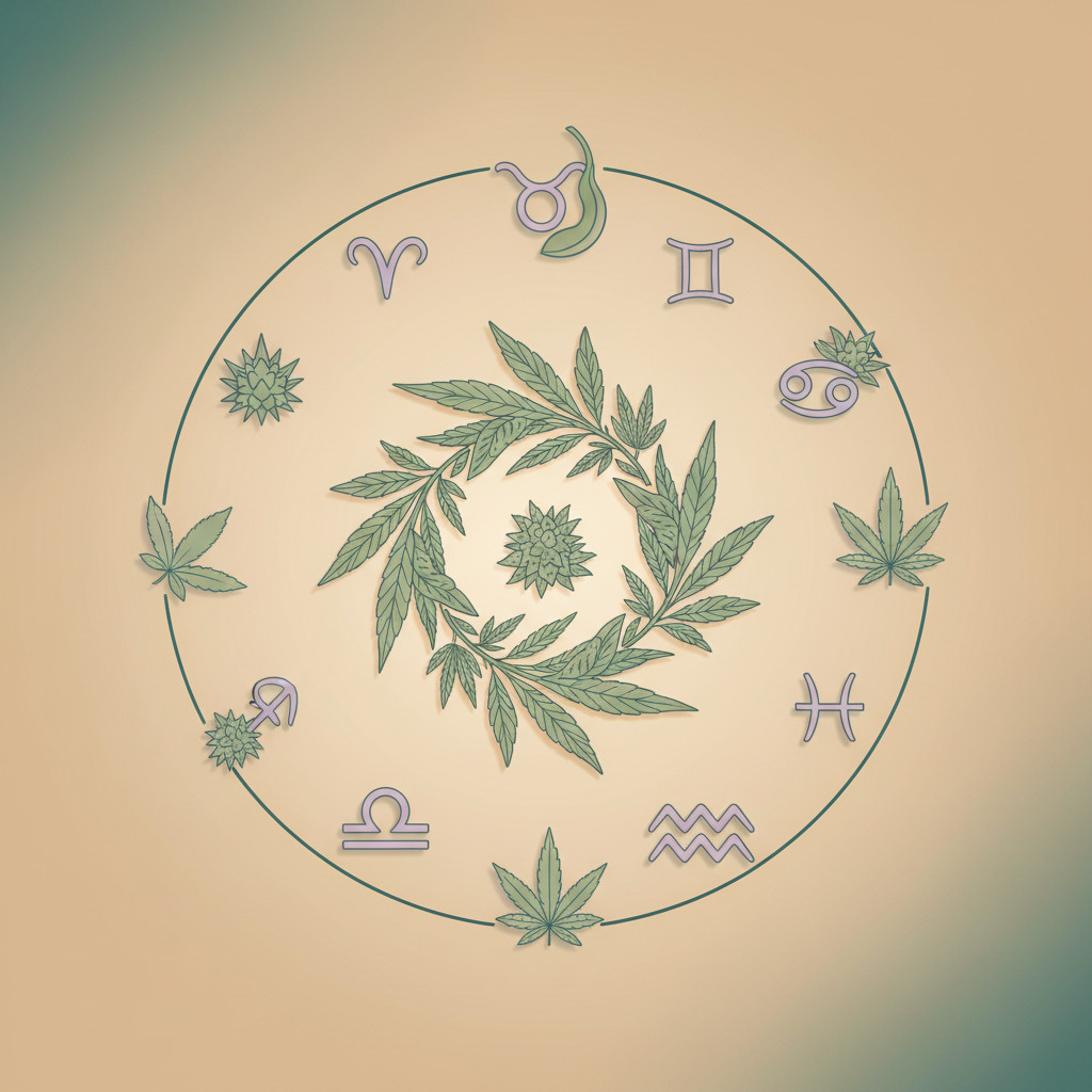 star signs and cannabis strains visual
