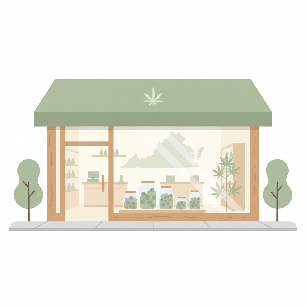 Virginia cannabis retail storefront