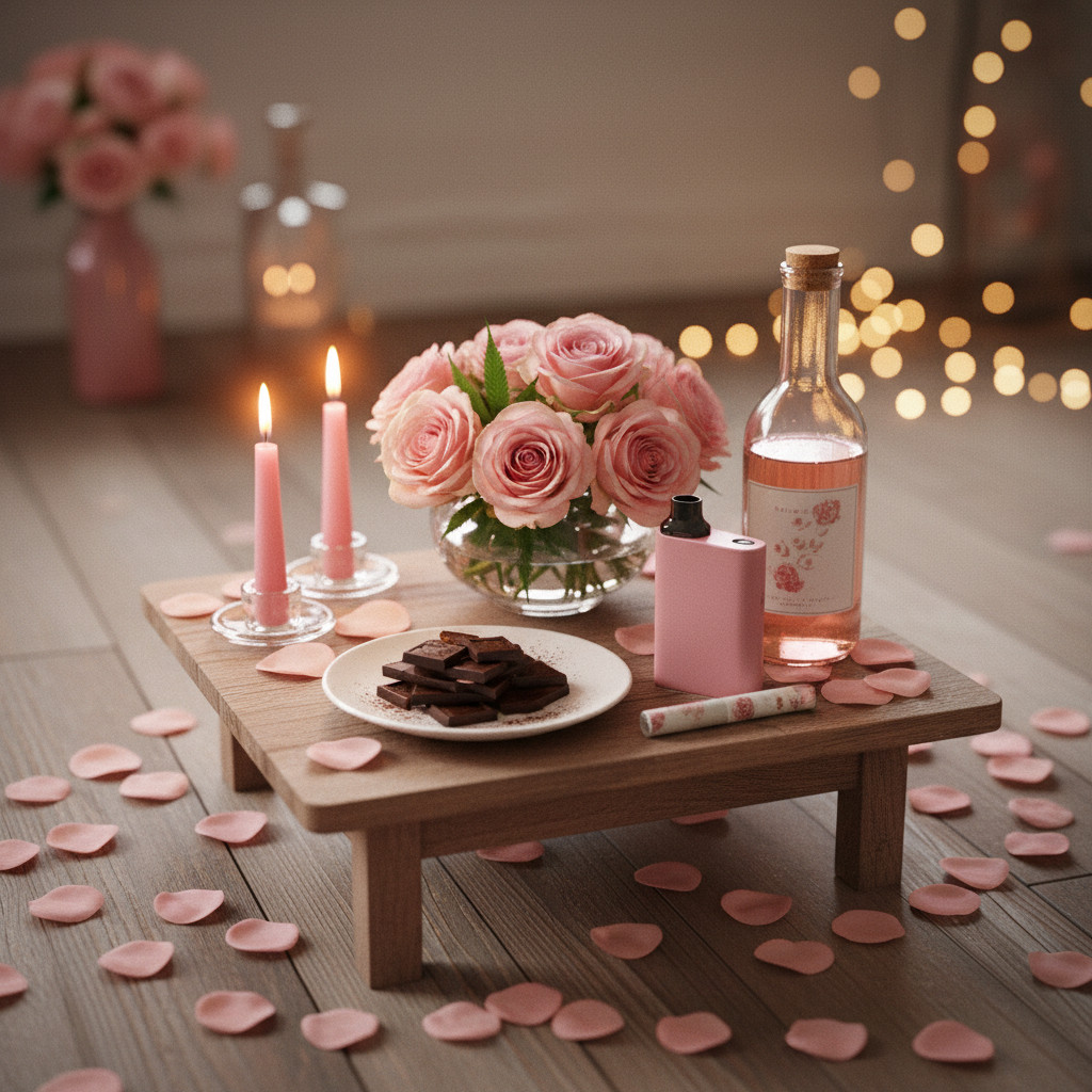 Valentine's Day cannabis atmosphere