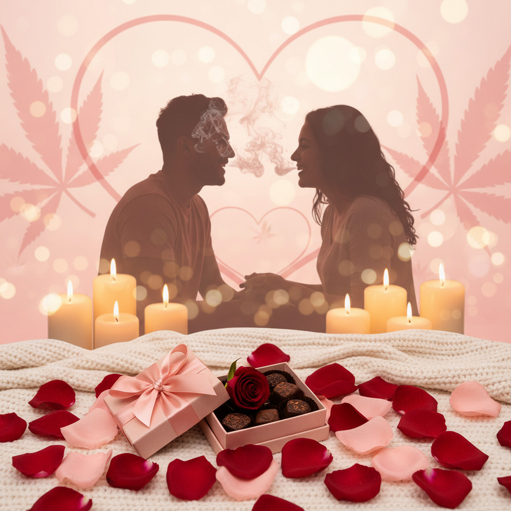 Valentine's cannabis visual hook