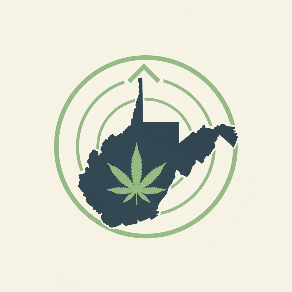 West Virginia cannabis outline illustration