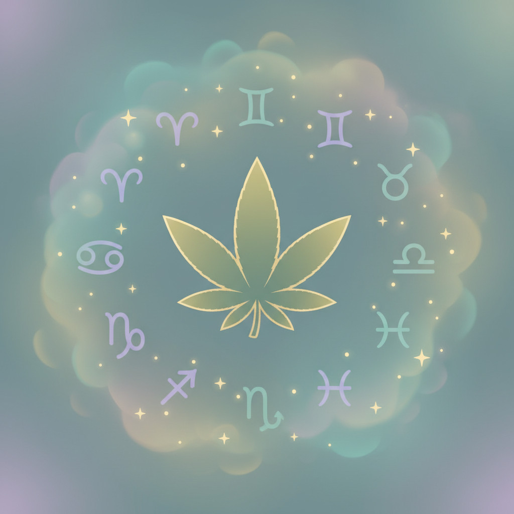 Zodiac cannabis illustration