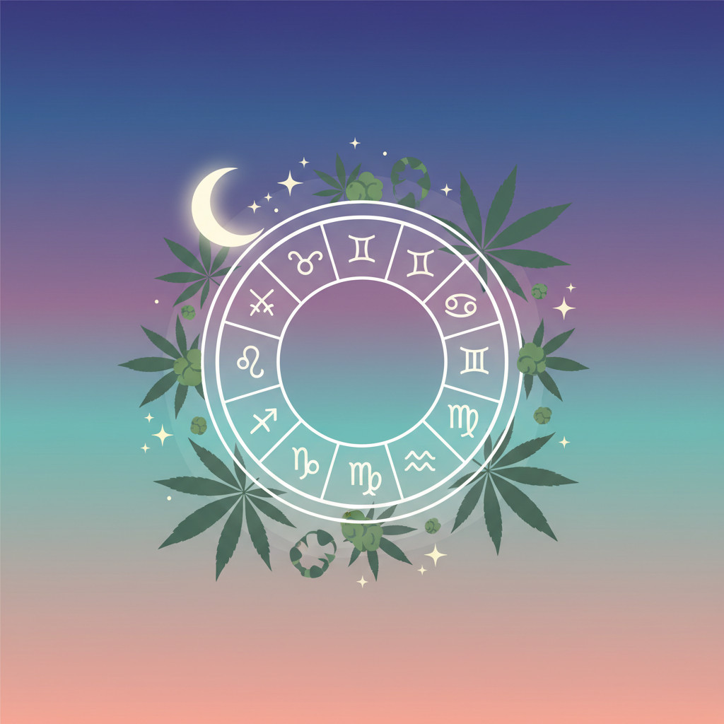 Zodiac cannabis wheel infographic