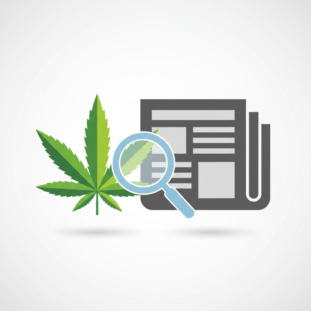 Cannabis awareness and media coverage illustration