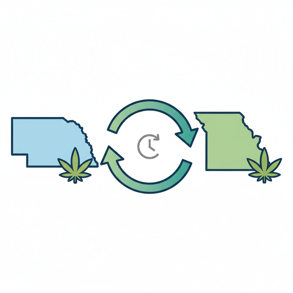 Nebraska and Missouri cannabis policy update illustration