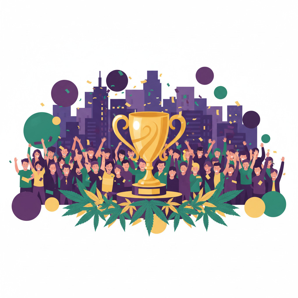 Artistic NY Cannabis Cup event illustration