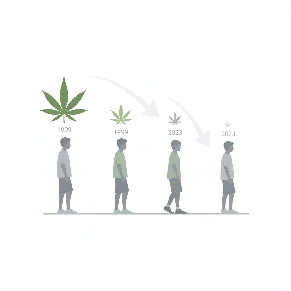 Teen cannabis decline illustration