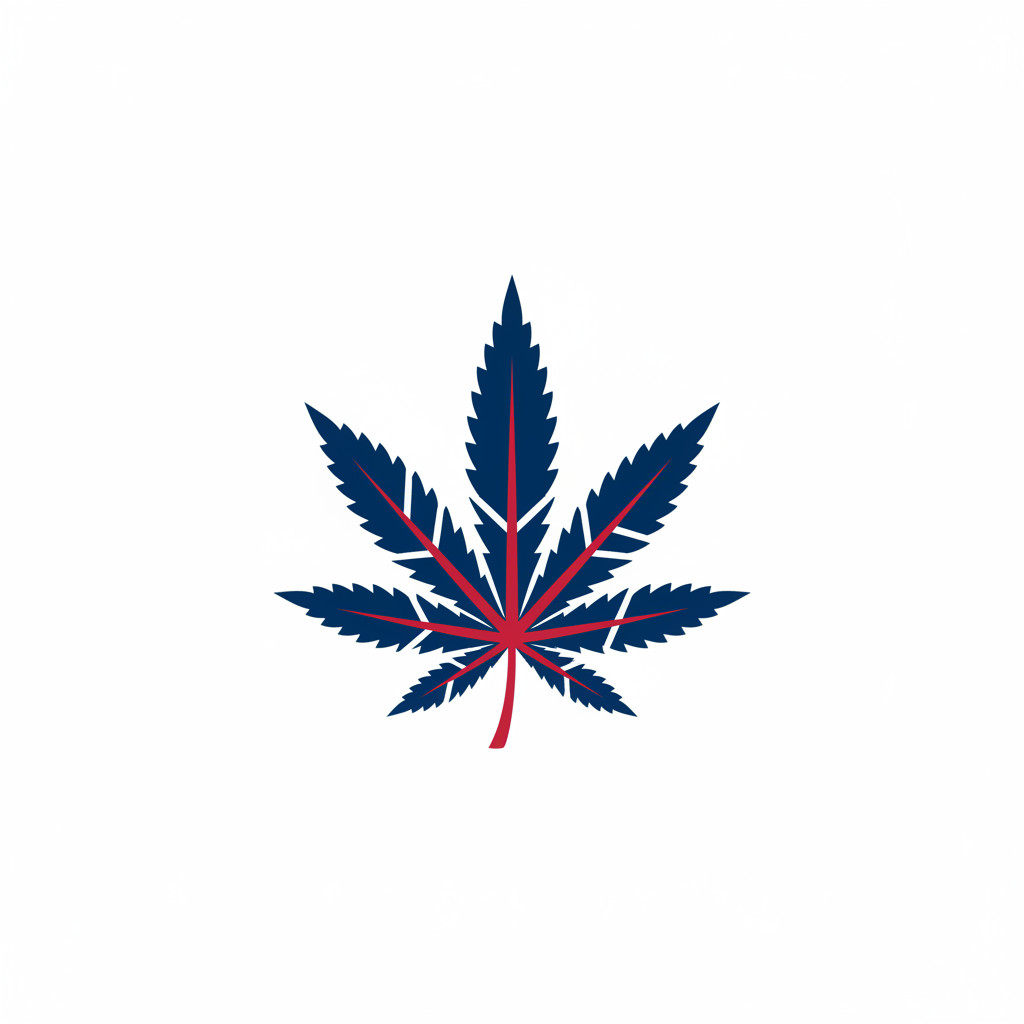 Virginia cannabis leaf in state colors