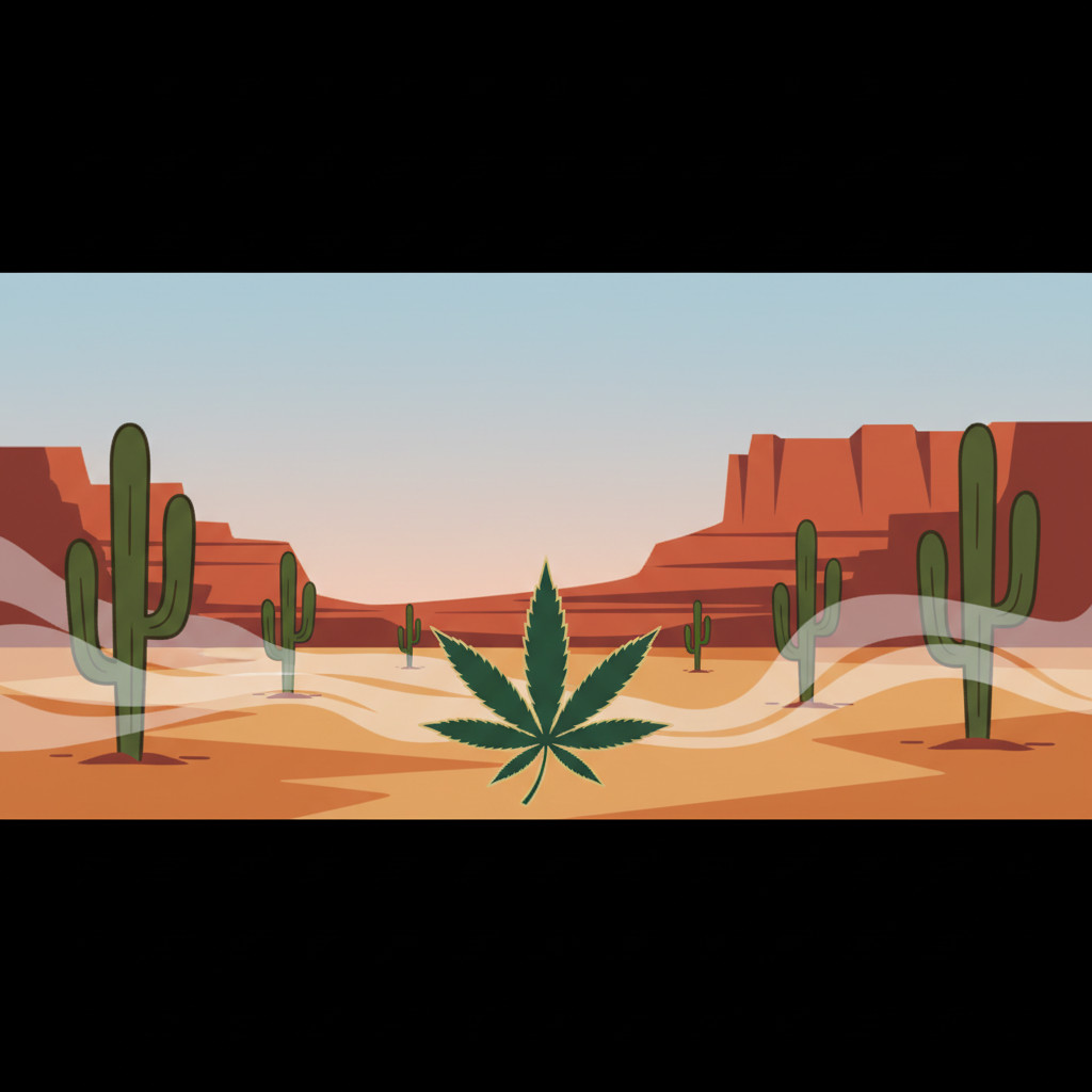 Arizona cannabis smoke illustration