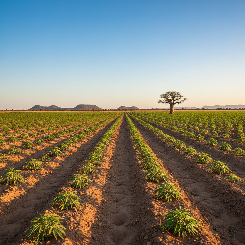 Hemp field in Botswana