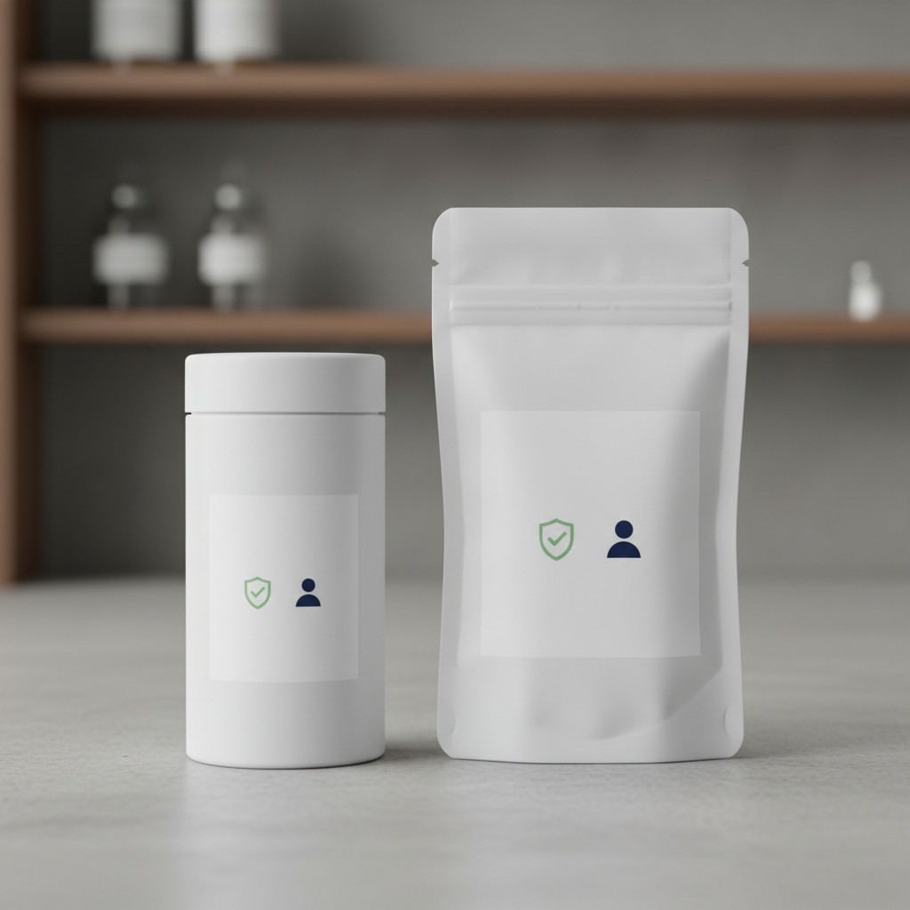 Compliant cannabis packaging illustration