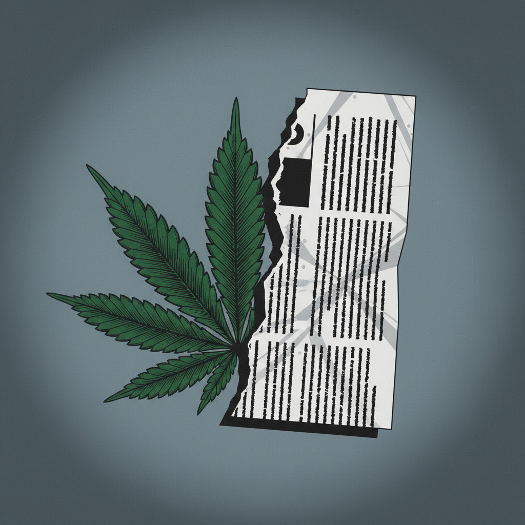 Cannabis and media controversy illustration