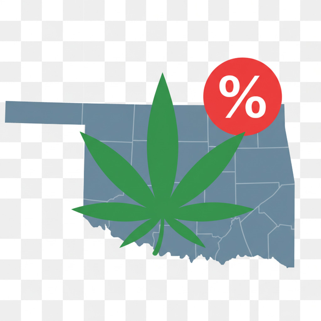 Oklahoma cannabis tax illustration