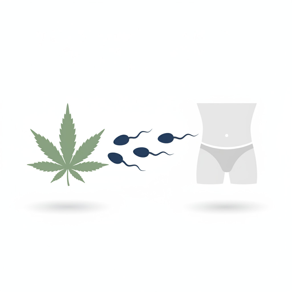 Cannabis impact on male fertility and sperm health illustration