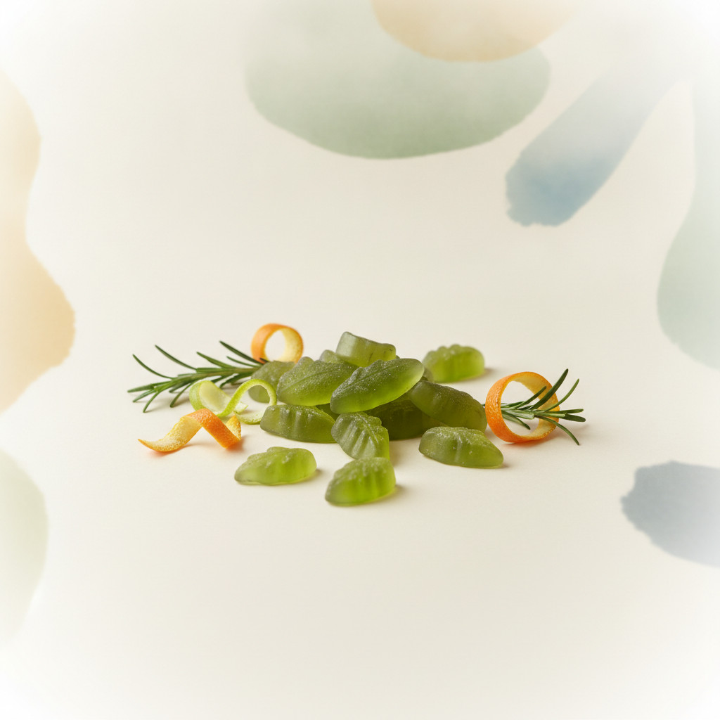 Green Era Gummies on neutral background