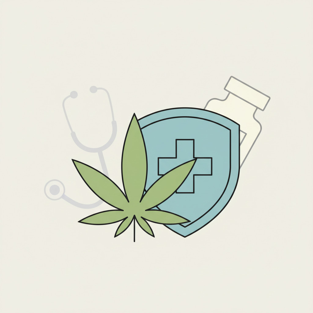 Conceptual hemp and Medicare visual