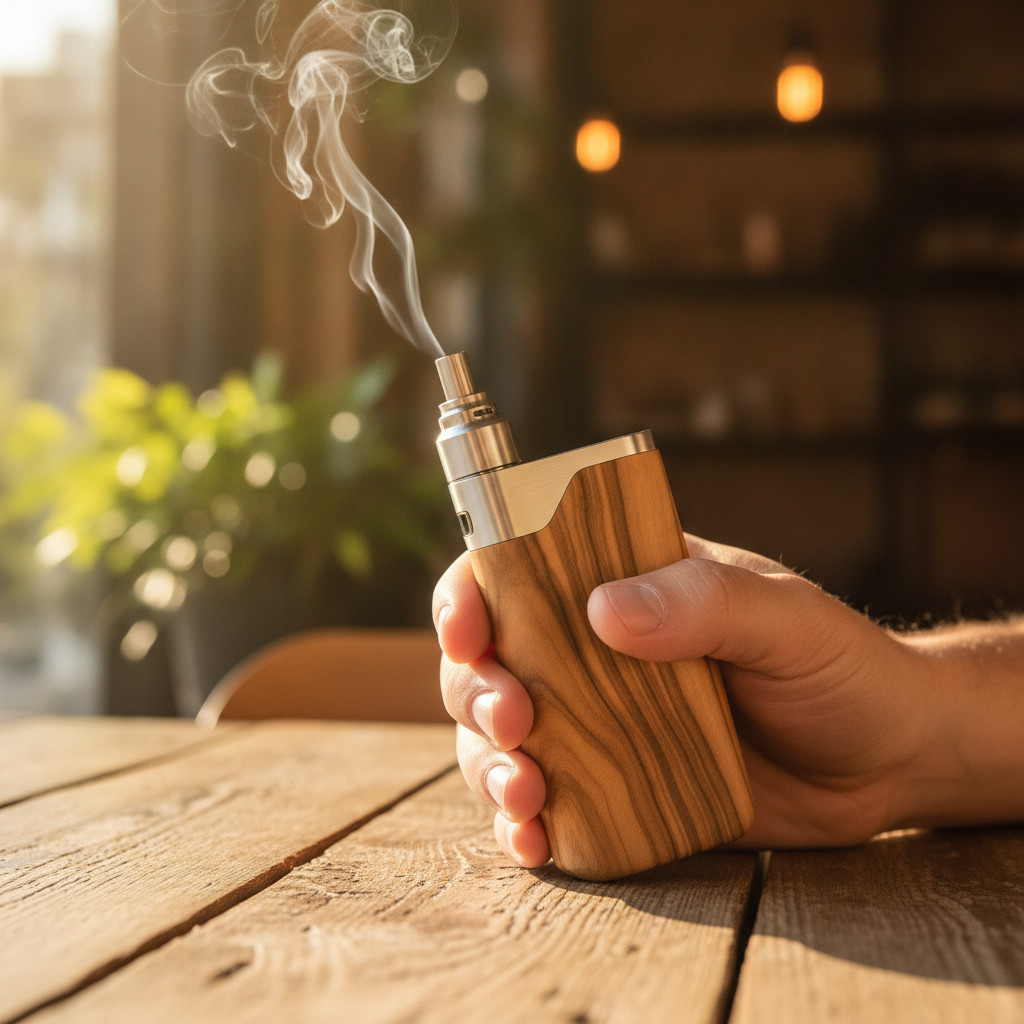 Manual vaporizer in use
