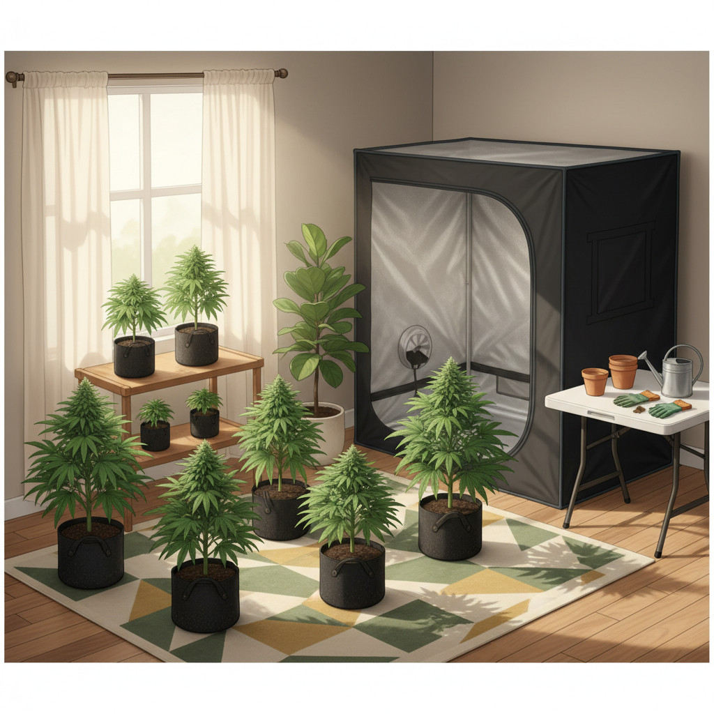 Home cannabis grow setup inside a Minnesota residence