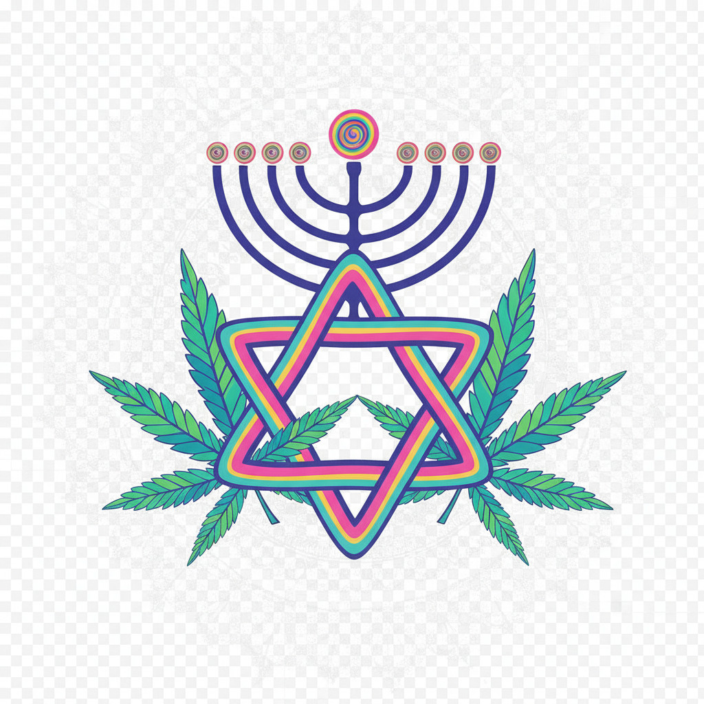 Psychedelicatessen Jewish cannabis art image