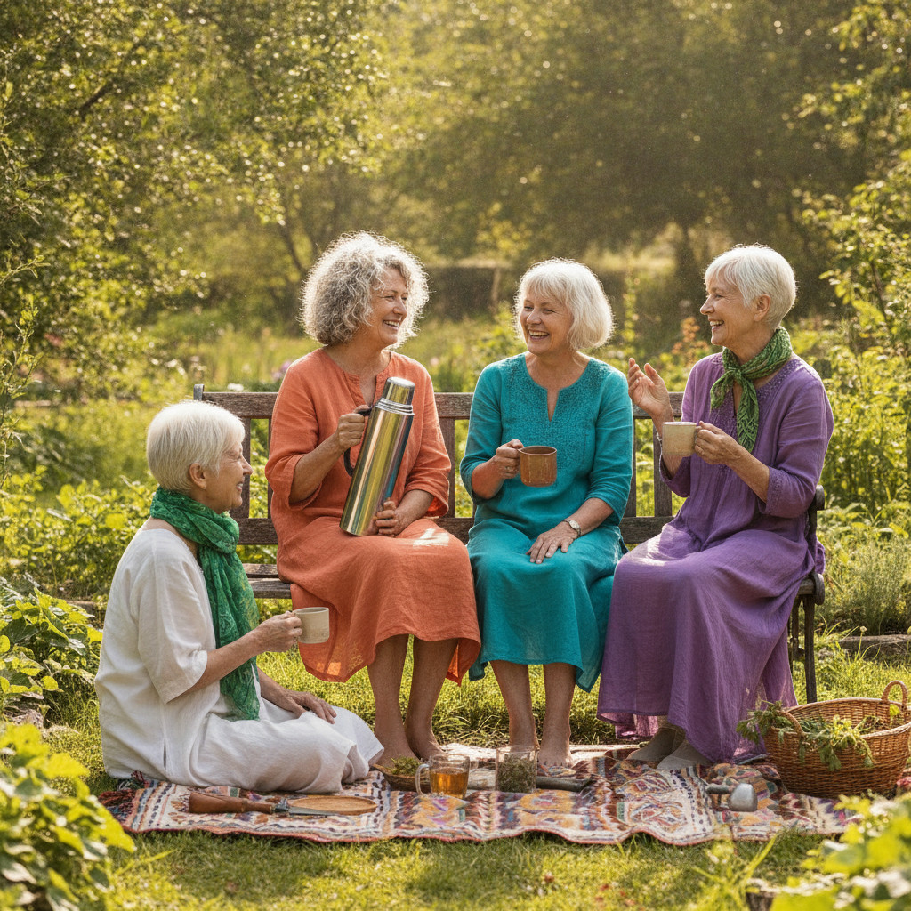 Senior women outdoors image