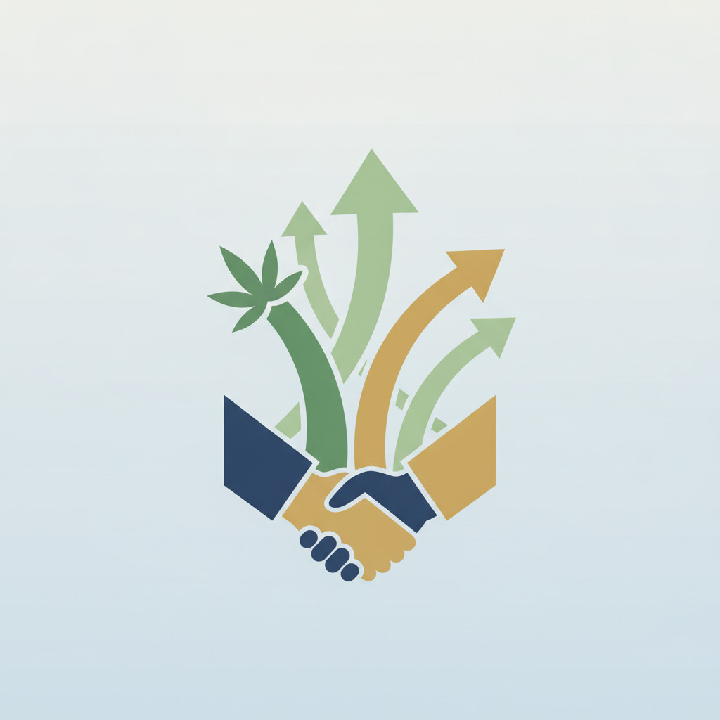 Investment growth and partnership visual