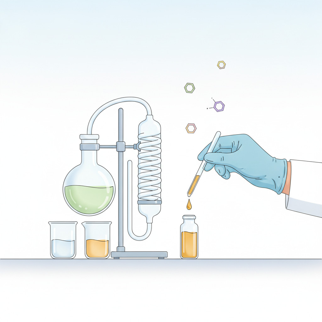 cannabinoid extraction illustration