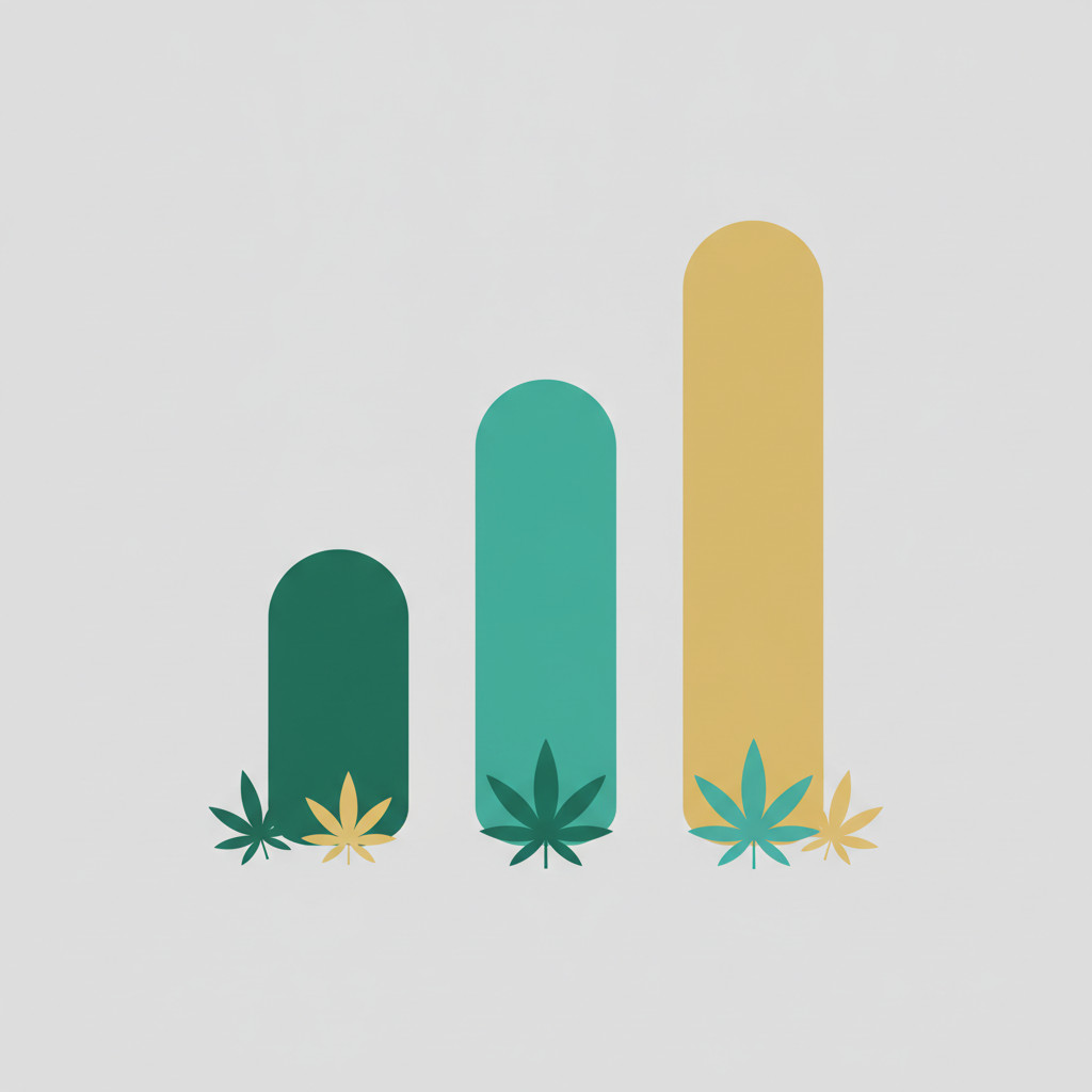 Abstract representation of medical cannabis tax revenue growth
