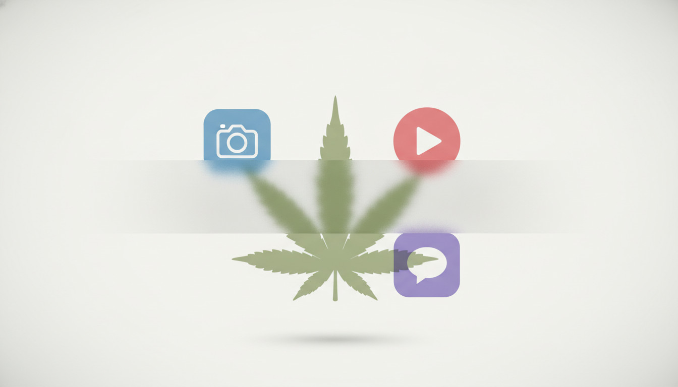 Cannabis social media censorship concept