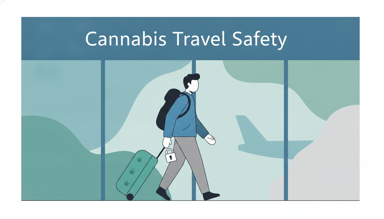 Cannabis traveler illustration