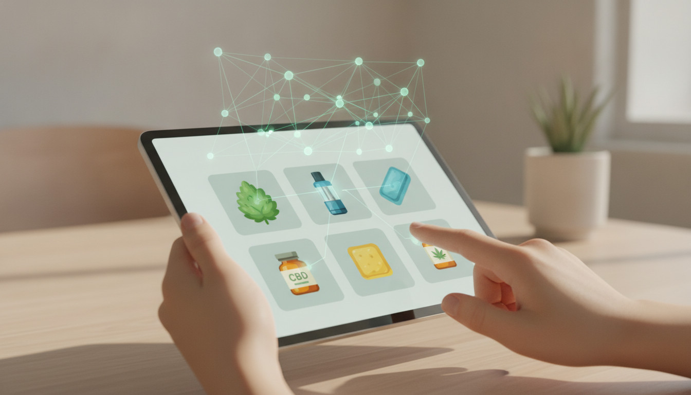 AI technology interacting with cannabis products