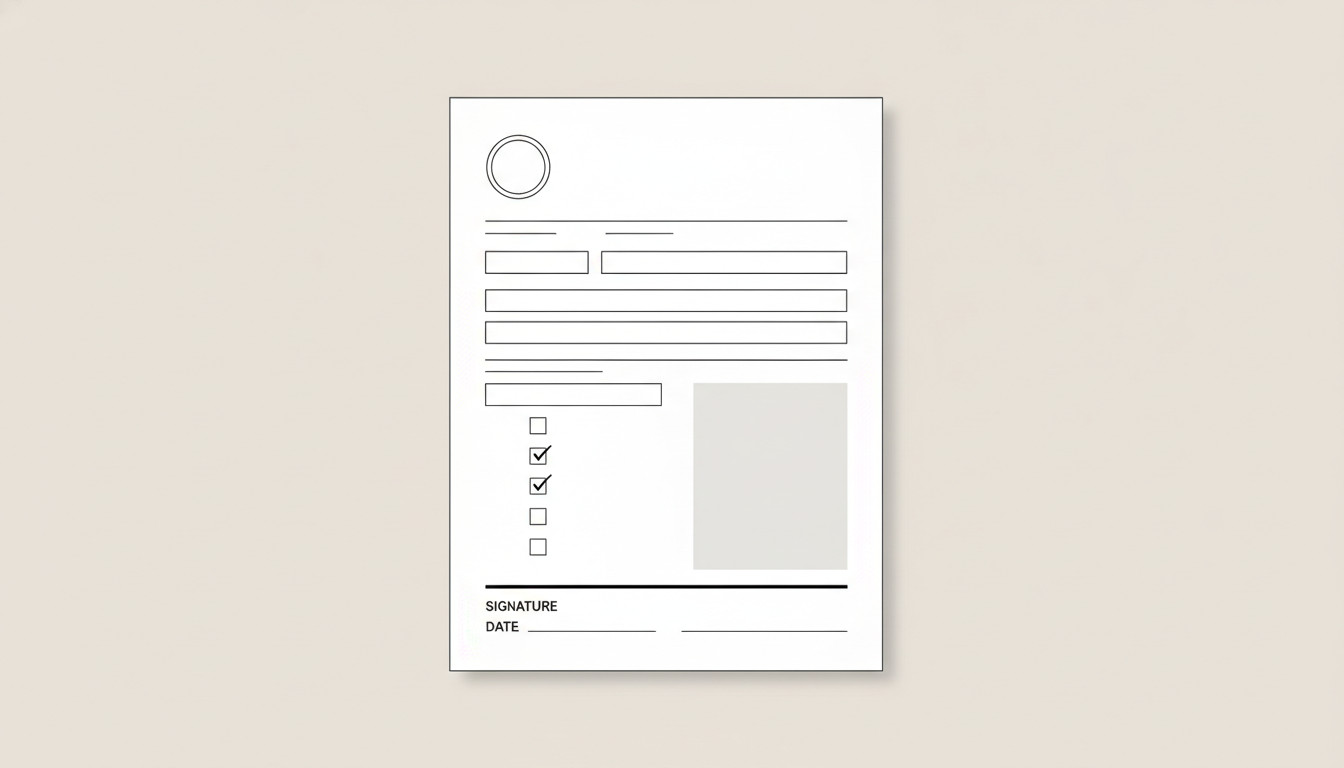 DEA form layout visual