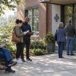 Patients outside Georgia medical clinic awaiting medical cannabis access