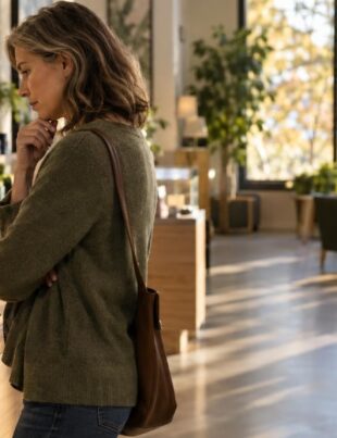 Adult browsing artisanal cannabis products in Minnesota dispensary