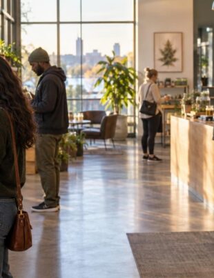 Interior of a Minnesota cannabis dispensary with customers browsing products